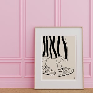 Fashion Art Print, Giclée Fine Art Print New Balance Illustration Print, Wall Decor, Home Decor, Style Art, Wall Art, Posters image 3