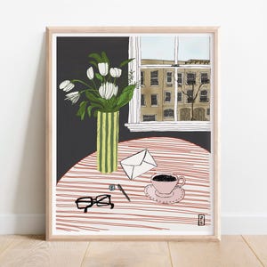 SUNDAY Giclée Fine Art-print, geïllustreerde kunst, wanddecoratie, kunstprint, illustratiekunst, kunst aan de muur, woondecoratie, abstracte kunst, unieke muurkunst
