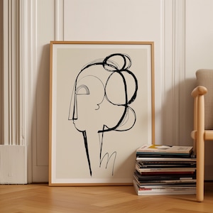 ABSTRACT PROFILE II Giclée Fine Art Print, Sketch Illustration, Wall Decor, Art Print, Illustration, Wall Art, Figure Drawing, Abstract Art