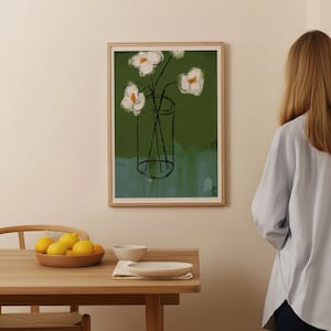 GREEN GLASS Giclée Fine Art Print, Wall Art, Wall Decor, Floral Art, Flower Art, Pascale Berkowitz, Botanical Art, Art Print