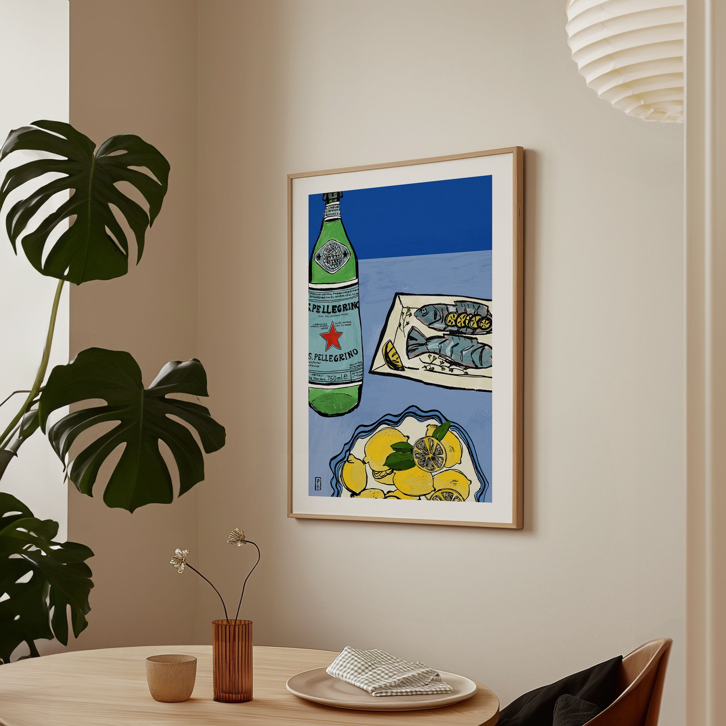 Lemon & Pellegrino Gicle Print: Italian Kitchen Wall Art - Etsy Israel