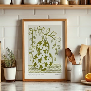 WILDFLOWER MAGIQUE Nr. 10 | Poster mit Pflanzenmotiv Tropisches Wohndekor | Blumen Wandbehang | Giclee Kunstdruck | Illustration Kunst | Wanddekoration