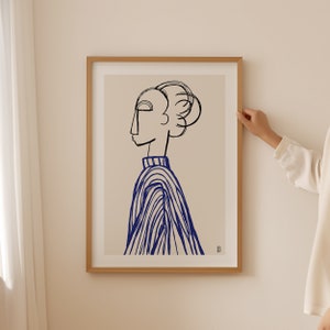 JOLIE Giclée Fine Art Print, Sketch Illustration, Wall Decor, Art Print, Illustration Art, Wall Art, Figure Drawing, Abstract Art