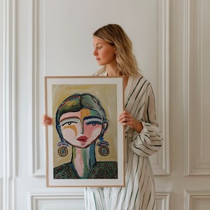 LUELLA Giclée Fine Art Print, Portrait Art, Wall Decor, Art Print, Portrait Painting, Wall Art, Figure Drawing, Abstract Art