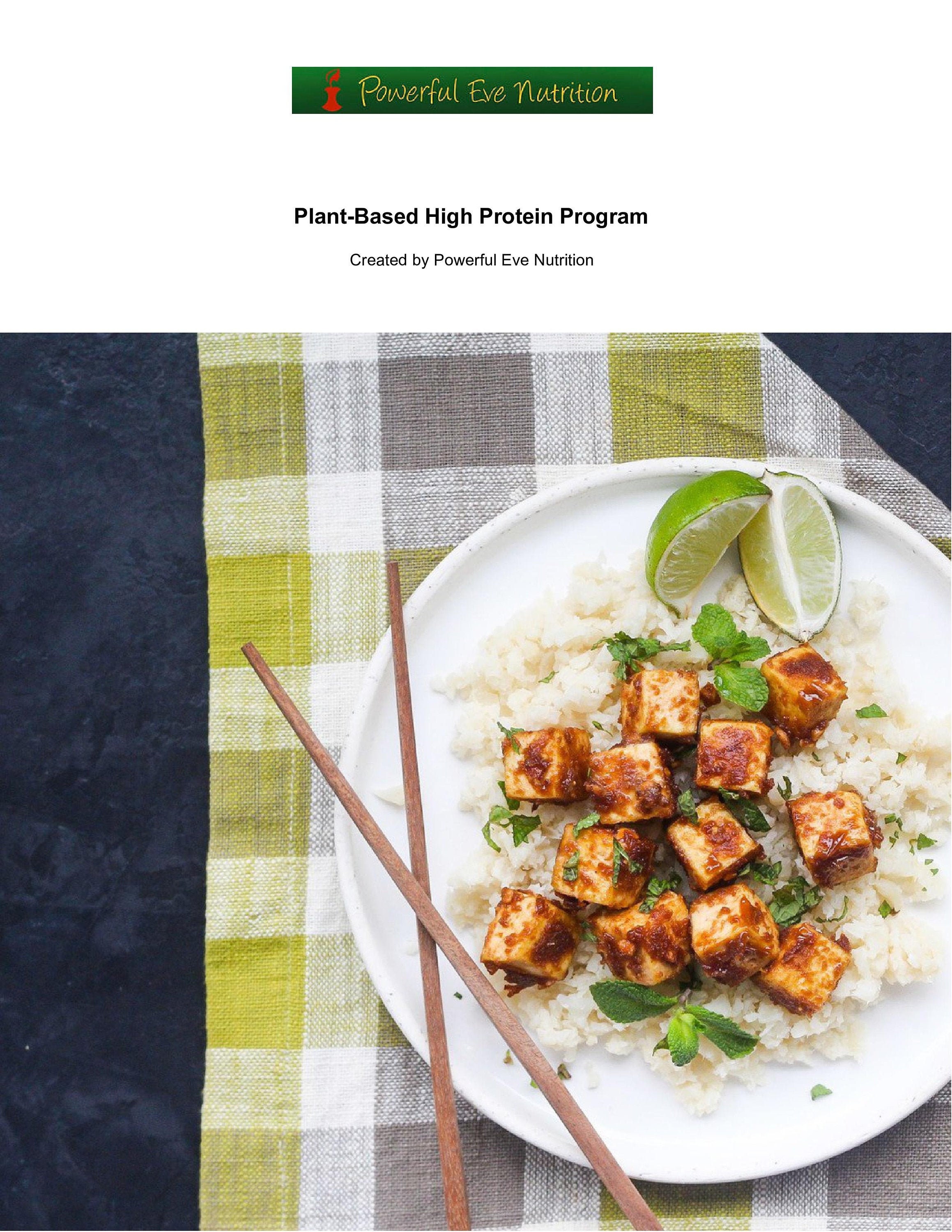 Plant based high protein menu plan Etsy
