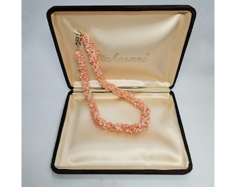 Collier 3 Rangs En Corail Naturel Rose - Perles 6mm, 350 Carats - Fermoir Camée - Neuf