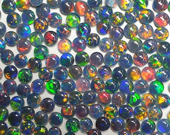 13225.0 - 5mm Round Cut Australian Opal Triplets Made from Natural Australian Opal and for sale in Wholesale quantities and Wholesale Prices