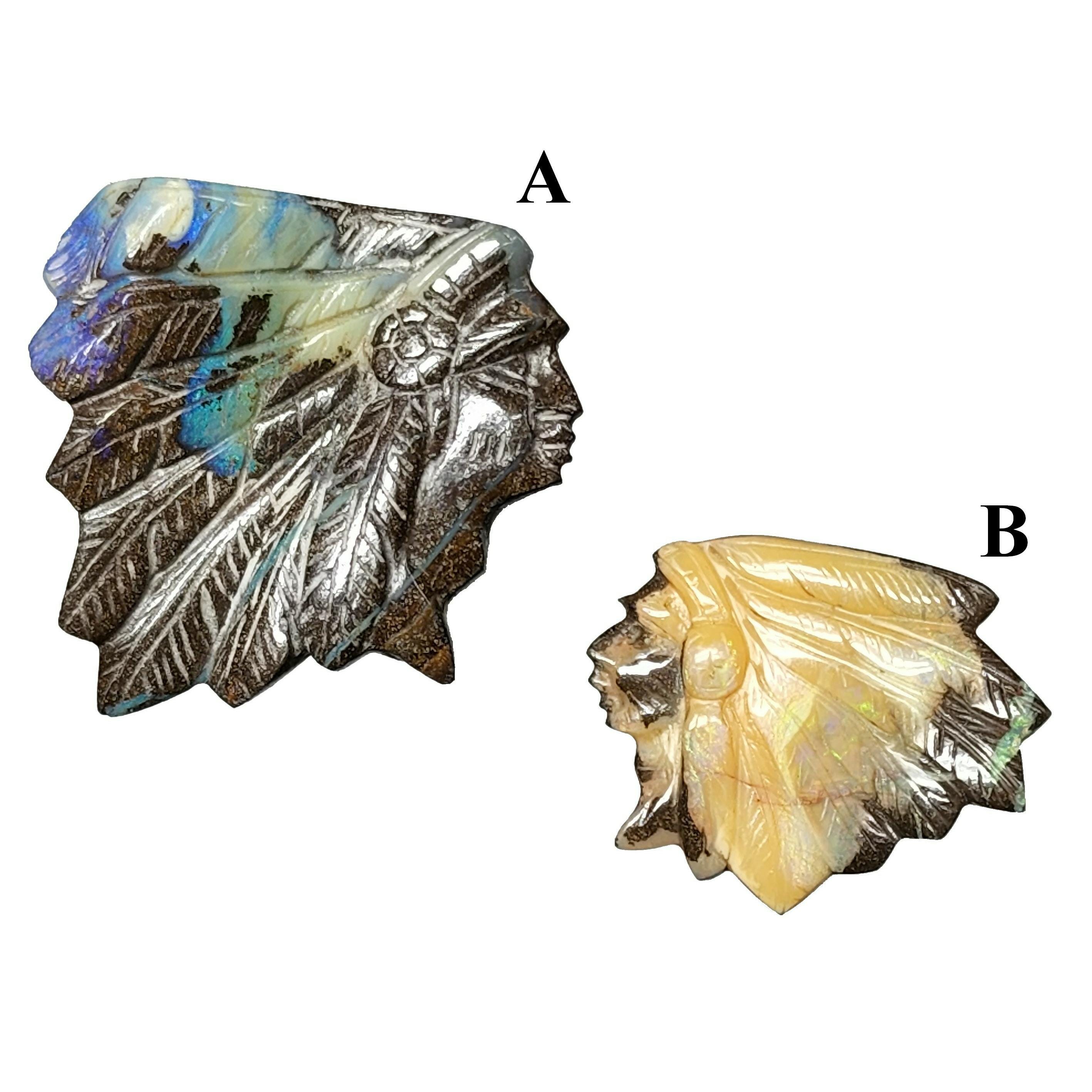 Boulder Opal Indian Head