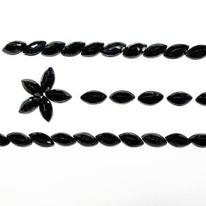 15355.0 - 8x4 mm Marquise or Navette Cut Black Sapphires Black as Onyx or Diamond Wholesale quantities Larger quantities available