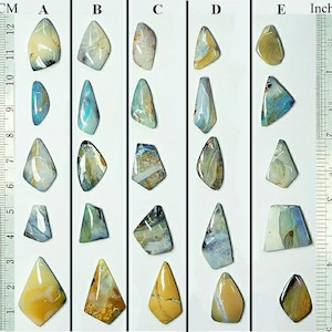 Lot De 5 Pierres D'Opale Boulder Polies Naturelles - Australie, 60 Carats (12g) | LOT:O