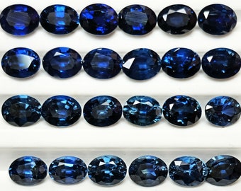 54107.0 - 4.7 x 3.7 mm Oval Cut Australian Mixed Blue Sapphire From Deep Royal Blue to Light Blue/Green and Teal Wholesale quantity & prices