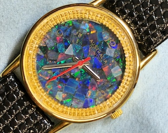 03652. 天然オーストラリア産オパールウォッチ：32mm シチズンクォーツ