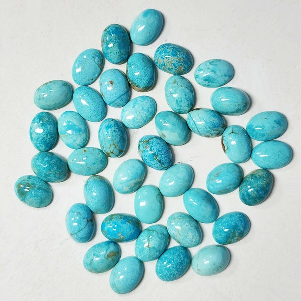 50007.5 - 7x5 mm Oval Cut Very Rare Australian Turquoise for sale Natural Non-treated in Wholesale Quantities and Prices Minimum 5+ Pieces