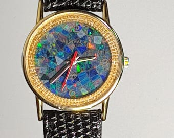 03652. 天然オーストラリア産オパールウォッチ：32mm シチズンクォーツ