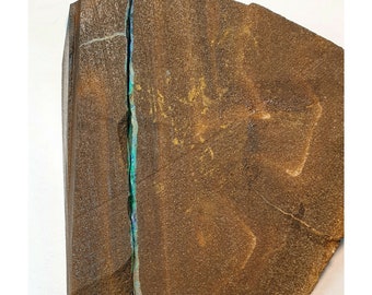 53474. Australian Split Boulder Opal Specimens: Blue & Green Queensland Pair