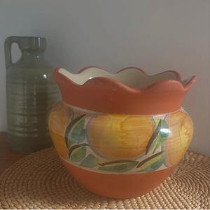 Vintage St. Michael terracotta plant pot