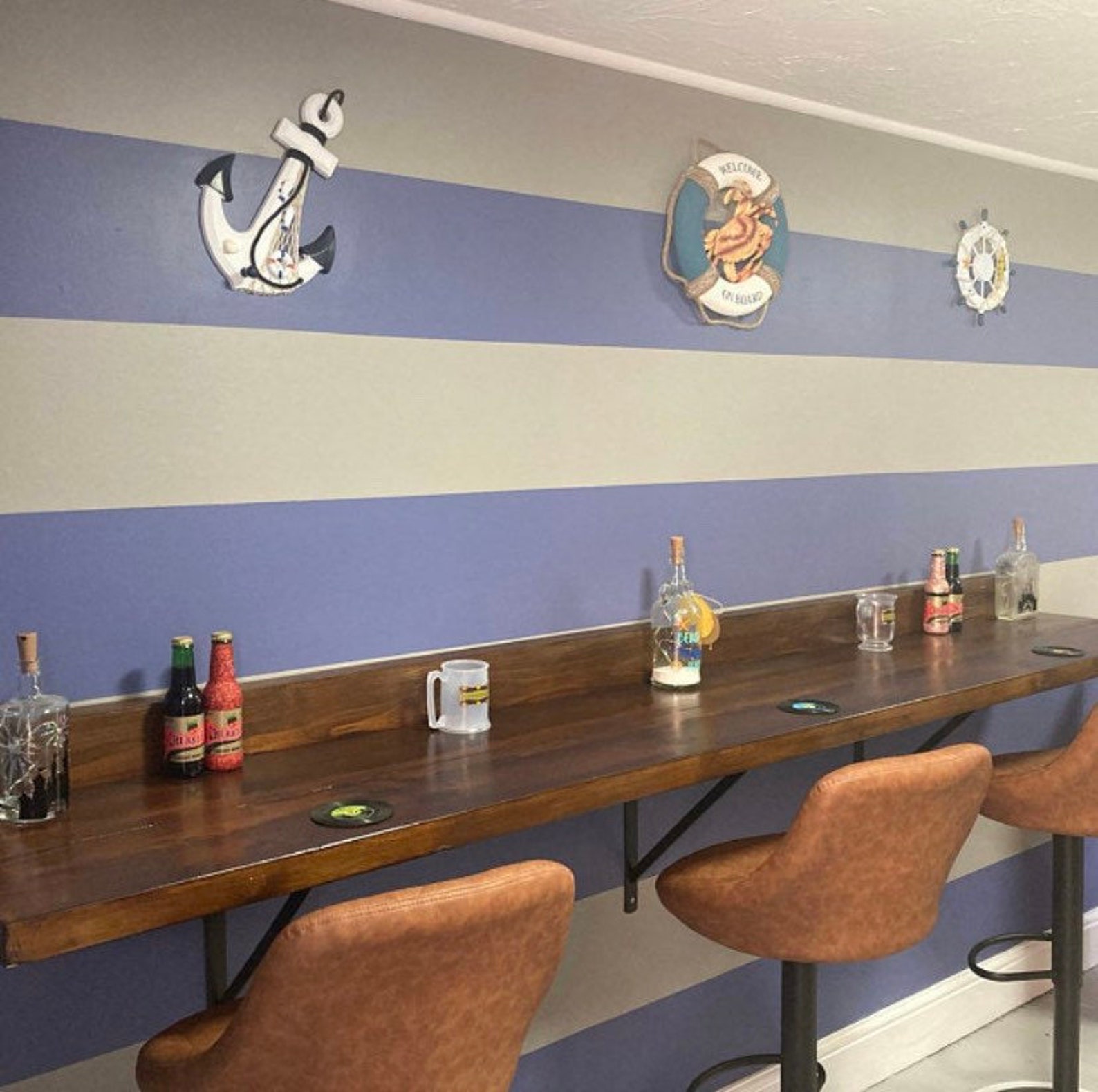 Rustic Wooden Breakfast Bar Etsy