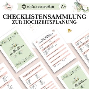Hochzeit Checklisten Bundle I Checklistensammlung I Hochzeitsplaner deutsch I To-Do Listen | Hochzeit planen | Hochzeitsplaner digital