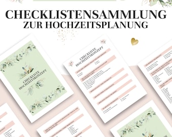 Hochzeit Checklisten Bundle I Checklistensammlung I Hochzeitsplaner deutsch I To-Do Listen | Hochzeit planen | Hochzeitsplaner digital
