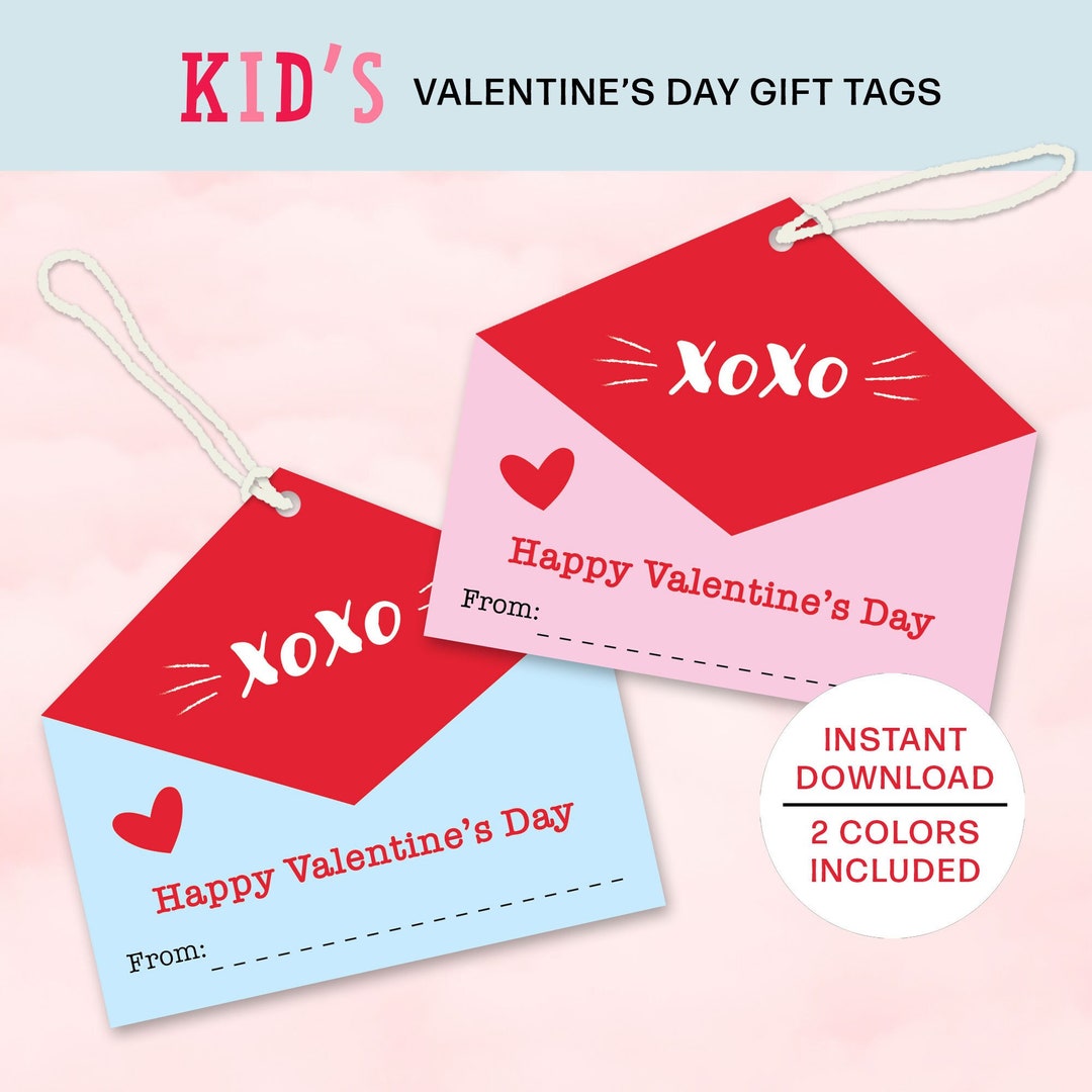 Valentine Printable Tags, Class Valentines, Valentine Exchange ...