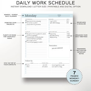 daily planner for work, To do list printable