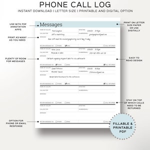 phone call log template, Work call list printable