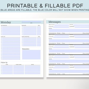 digital productivity planner, work day organizer