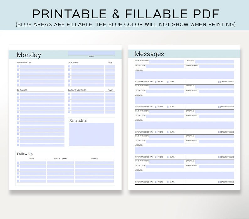 digital productivity planner, work day organizer