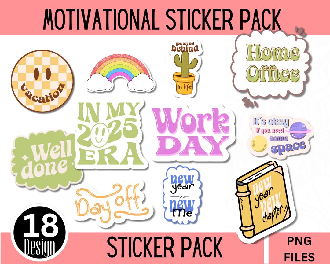 Inspirational Sticker Set - Motivational Affirmation Stickers ...