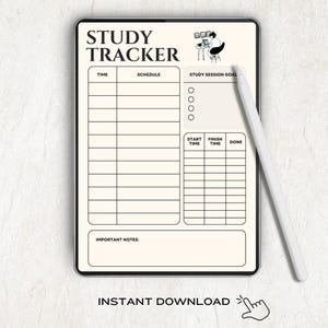 Study Tracker Template - Assignment Tracker - Study Tracker -task ...