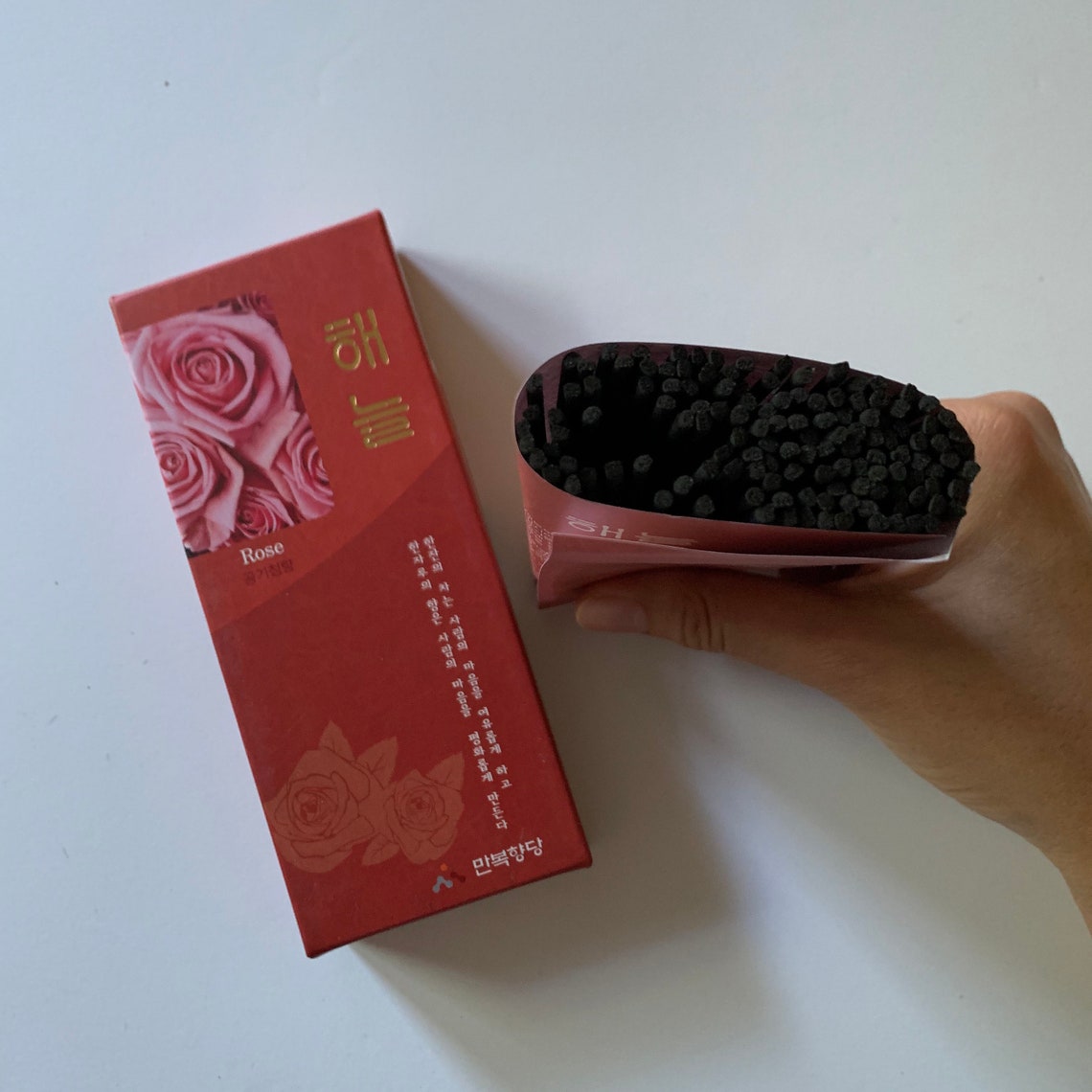 Smokeless Korean Incense ROSE Made With Bamboo Charcoal Etsy