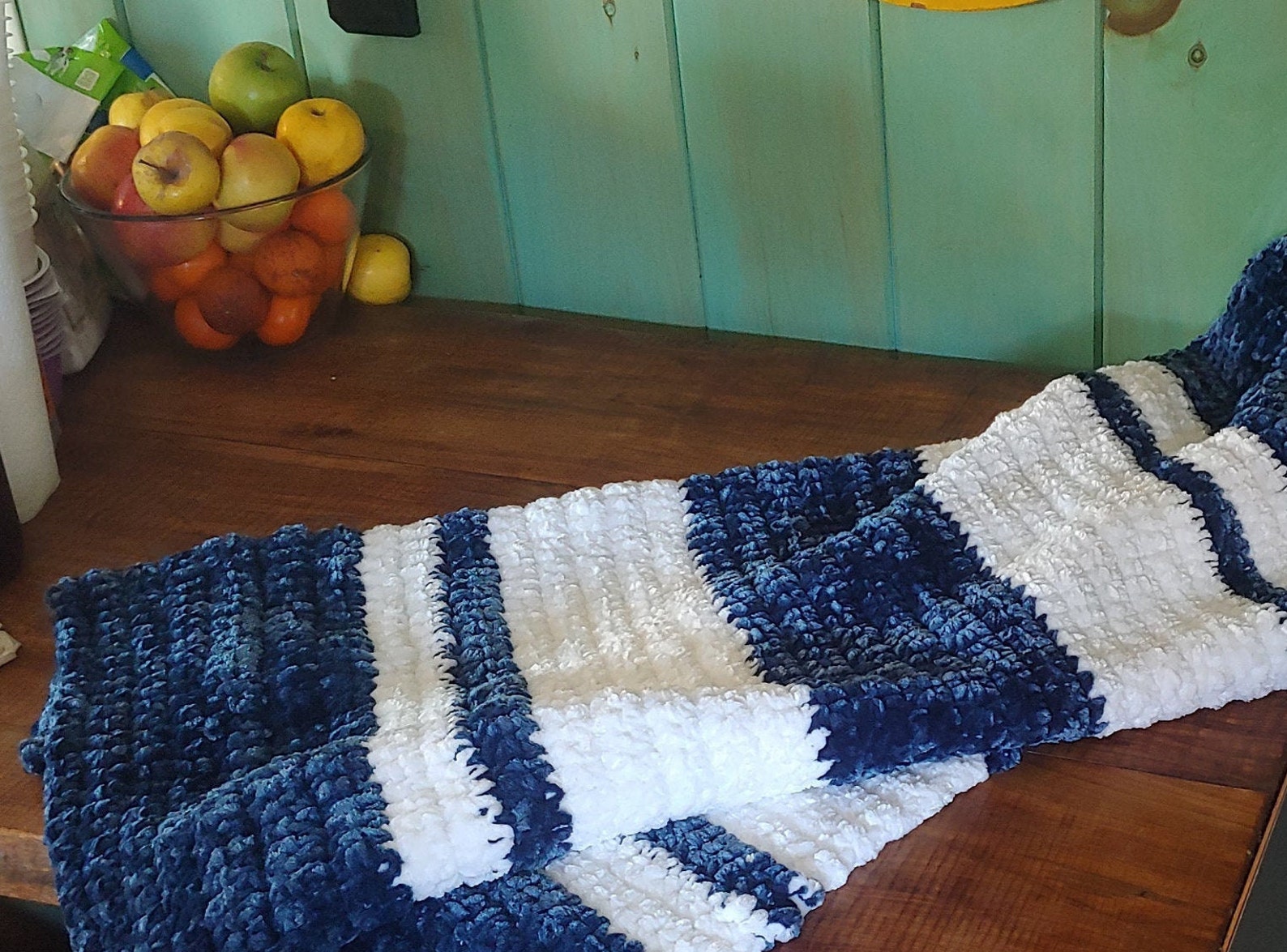 Crochet Velvet Blanket tightly woven thick weighted Etsy