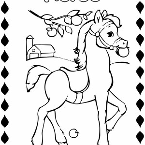 Coloring book for kids Printable PDF file Black & white | Etsy