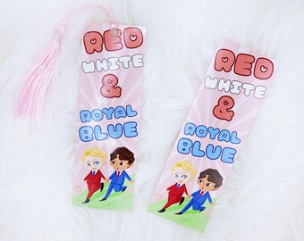 Red, White and Royal Blue inspired Bookmark