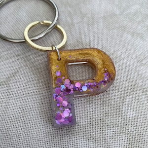 Initial resin floss ring charm / scissor fob / bag charm / cross sitch charm / zipper pull / stitching accessories / cross stitch