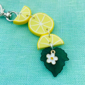 Lemon scissor fob / scissor fobs / scissor charm / scissor minder / scissor fob / stitching accessories / cross stitch