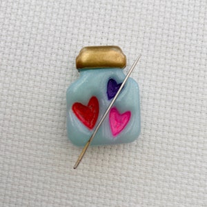 Heart Needle Minder for Cross Stitch - Needle Keeper - Needle Holder - Cross Stitch Gifts UK