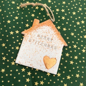 Christmas Tree Decoration - Christmas Ornament - Christmas Bauble - Polymer Clay Decoration - Gift for Cross Stitchers