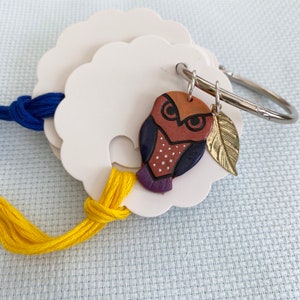 Owl Thread Keep - Floss Drops - Thread Drops - Thread Organiser - Floss Organizer - Cross Stitch Accessory - Cross Stitch Gift