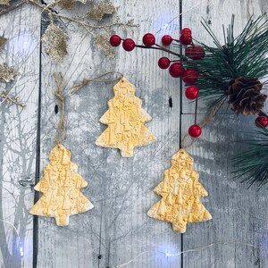 Set of 3 Christmas Tree Decoration - Christmas Ornament - Christmas Bauble - Polymer Clay Decoration