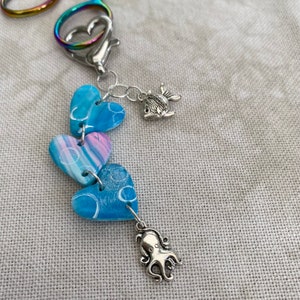 Under the sea scissor fob / scissor fobs / scissor charm / scissor minder / scissor fob / stitching accessories / cross stitch