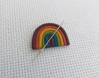 Rainbow Needle Minder for Cross Stitch - Needle Keeper - Needle Holder - Cross Stitch Gifts UK - Gifts for Stitchers - Needle Nanny