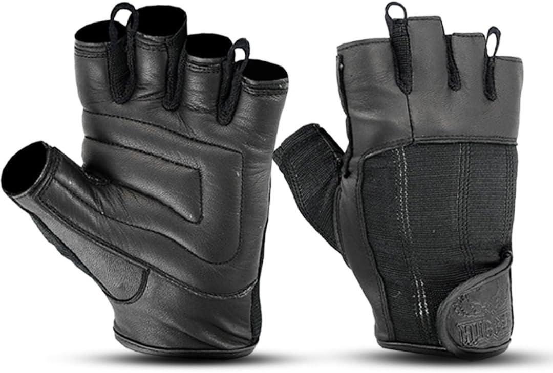 Leather Point Summer Motorcycle Chopper Gloves – Breathable Mens Leather Motorbike Gloves