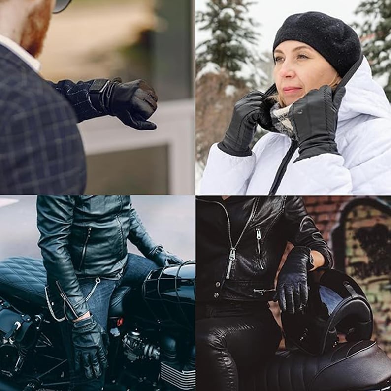 Men's Unlined Water Resistance Glove Leather Driving, Working, Winter Glove image 5
