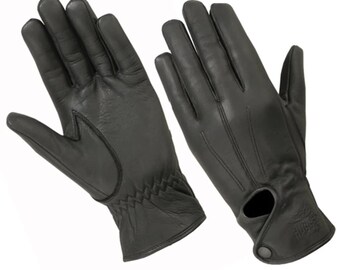Wasserfester Damenhandschuh Vollfinger-Touchtouch-Handschuh Ungefütterte Lederhandschuhe für Freizeitkleidung, Fahren, Reiten