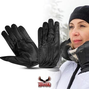 Men's Unlined Water Resistance Glove Leather Driving, Working, Winter Glove image 3