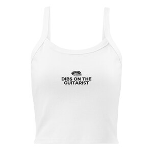 Dibs on the Guitarist (Embroidered) Women’s micro-rib tank top