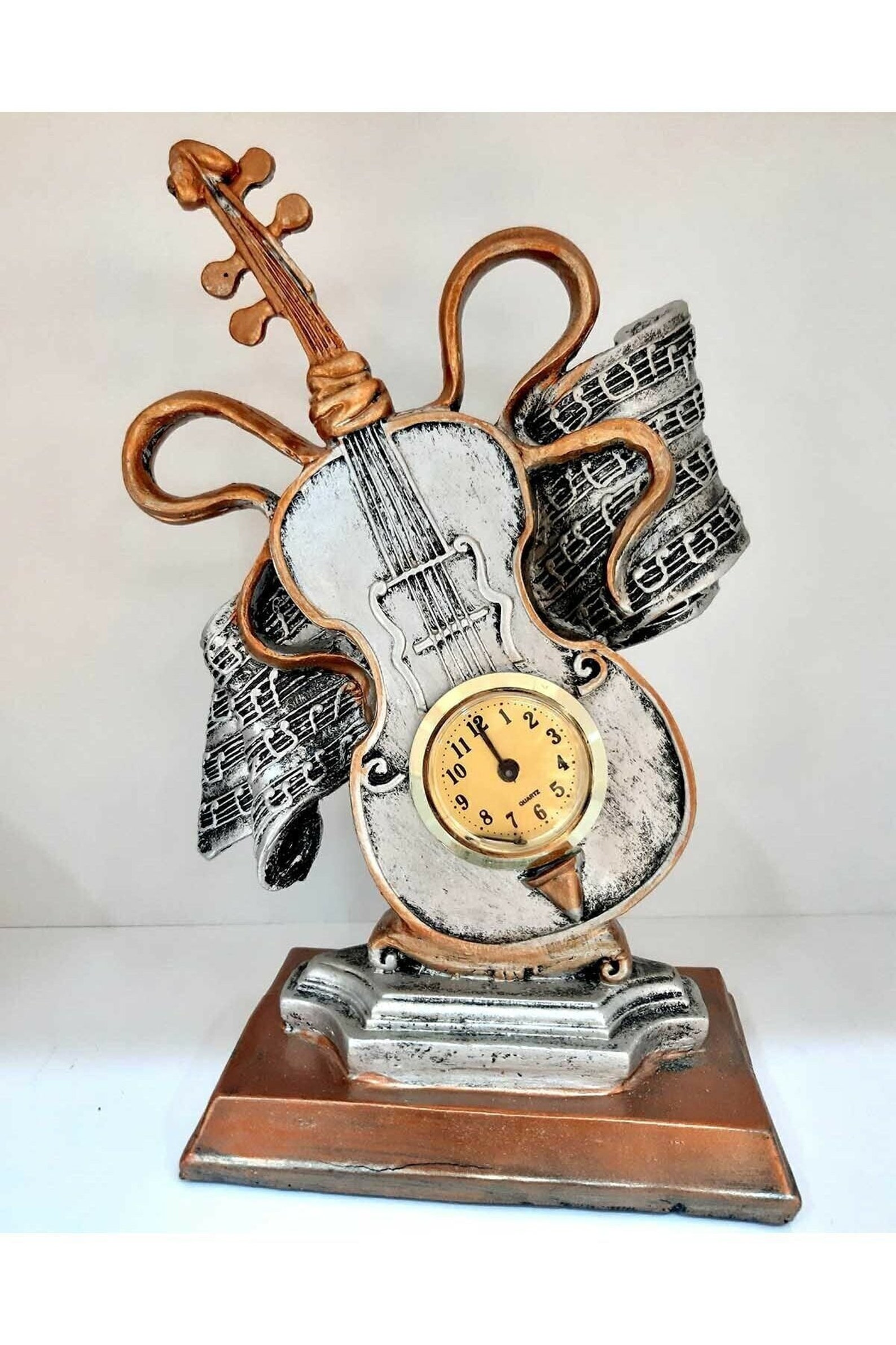 Violin Decorative Office Desktop Trinket Clock Violin Bust Etsy
