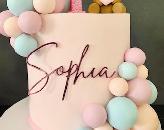 Custom Acrylic Cake Topper: Personalized Name, Wedding & Birthday Decor