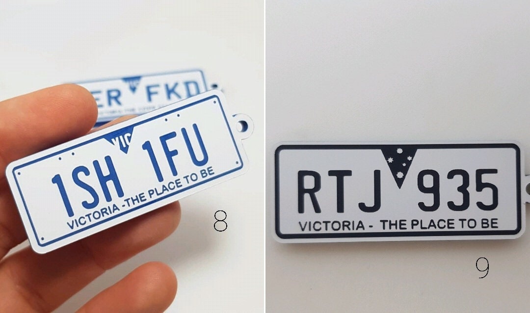 Number Plate Keyrings/custom Rego Keyrings/ Personalised Etsy Australia